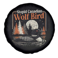 Stupid Canadian Wolf Bird Spare Tire Cover Retro LGBT Hockey Fan Romance - Wonder Print Shop