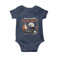 Stupid Canadian Wolf Bird Baby Onesie Retro LGBT Hockey Fan Romance - Wonder Print Shop