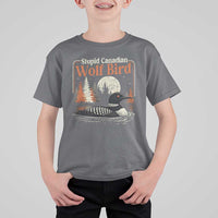 Stupid Canadian Wolf Bird T Shirt For Kid Retro LGBT Hockey Fan Romance - Wonder Print Shop