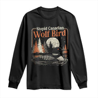Stupid Canadian Wolf Bird Long Sleeve Shirt Retro LGBT Hockey Fan Romance - Wonder Print Shop