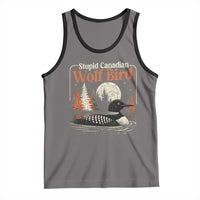 Stupid Canadian Wolf Bird Tank Top Retro LGBT Hockey Fan Romance - Wonder Print Shop