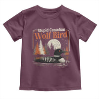Stupid Canadian Wolf Bird Toddler T Shirt Retro LGBT Hockey Fan Romance - Wonder Print Shop