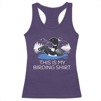 Funny Birding Racerback Tank Top Loon Bird Watching - Wonder Print Shop