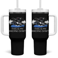 Funny Birding Tumbler With Handle Loon Bird Watching - Wonder Print Shop