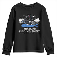 Funny Birding Youth Sweatshirt Loon Bird Watching - Wonder Print Shop
