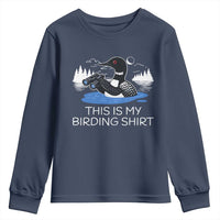 Funny Birding Youth Sweatshirt Loon Bird Watching - Wonder Print Shop