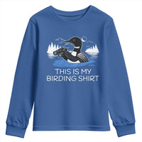 Funny Birding Youth Sweatshirt Loon Bird Watching - Wonder Print Shop