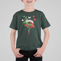 Iran T Shirt For Kid Free Iran Protest Sunflower Flag