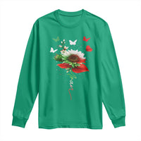 Iran Long Sleeve Shirt Free Iran Protest Sunflower Flag