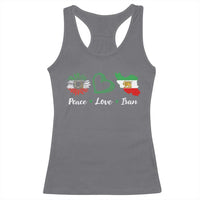 Peace Love Iran Racerback Tank Top Sunflower Flag