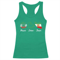 Peace Love Iran Racerback Tank Top Sunflower Flag