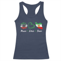 Peace Love Iran Racerback Tank Top Sunflower Flag
