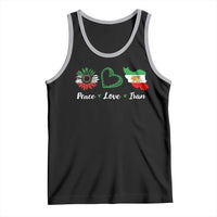 Peace Love Iran Tank Top Sunflower Flag