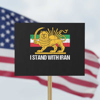 I Stand With Iran Protest Sign Shir o Khorshid Lion And Sun Iran Persia
