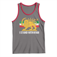I Stand With Iran Tank Top Shir o Khorshid Lion And Sun Iran Persia