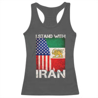 I Stand With Iran Racerback Tank Top Persian American Flag USA Persia Lion And Sun Iran