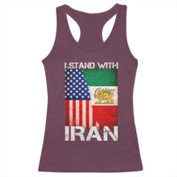 I Stand With Iran Racerback Tank Top Persian American Flag USA Persia Lion And Sun Iran