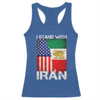 I Stand With Iran Racerback Tank Top Persian American Flag USA Persia Lion And Sun Iran