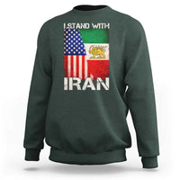 I Stand With Iran Sweatshirt Persian American Flag USA Persia Lion And Sun Iran