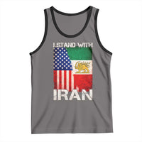 I Stand With Iran Tank Top Persian American Flag USA Persia Lion And Sun Iran