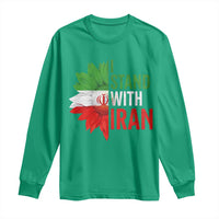Sunflower Iran Flag Long Sleeve Shirt Persian Freedom I Stand With Iran