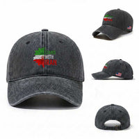 Sunflower Iran Flag Washed Cotton Baseball Cap Persian Freedom I Stand With Iran