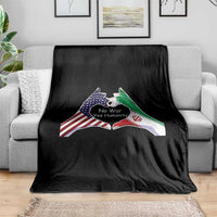 Iran Throw Blanket No War Yes Hummanity Persian American Flag Heart Political Statement