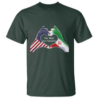 Iran T Shirt No War Yes Hummanity Persian American Flag Heart Political Statement