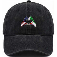Iran Washed Cotton Baseball Cap No War Yes Hummanity Persian American Flag Heart Political Statement