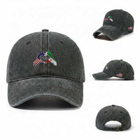 Iran Washed Cotton Baseball Cap No War Yes Hummanity Persian American Flag Heart Political Statement