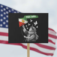 Free Iran Protest Sign Lion And Sun Flag Persian Freedom Movement