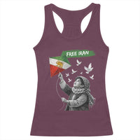 Free Iran Racerback Tank Top Lion And Sun Flag Persian Freedom Movement