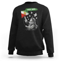 Free Iran Sweatshirt Lion And Sun Flag Persian Freedom Movement
