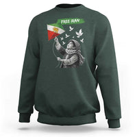 Free Iran Sweatshirt Lion And Sun Flag Persian Freedom Movement