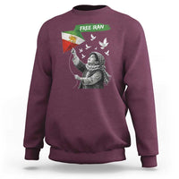 Free Iran Sweatshirt Lion And Sun Flag Persian Freedom Movement