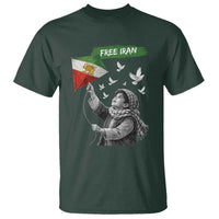 Free Iran T Shirt Lion And Sun Flag Persian Freedom Movement