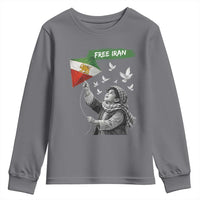 Free Iran Youth Sweatshirt Lion And Sun Flag Persian Freedom Movement