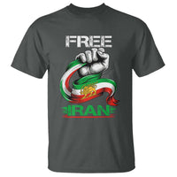 Free Iran T Shirt Iran Lion Sun Flag Fist