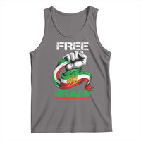 Free Iran Tank Top Iran Lion Sun Flag Fist