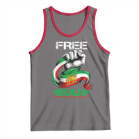 Free Iran Tank Top Iran Lion Sun Flag Fist