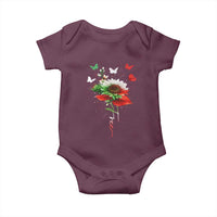 Free Iran Protest Baby Onesie Sunflower Flag