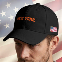 New York Baseball Cap Vintage Varsity Sports Throwback Design