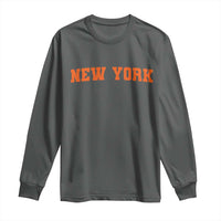 New York Long Sleeve Shirt Vintage Varsity Sports Throwback Design