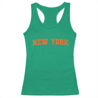 New York Racerback Tank Top Vintage Varsity Sports Throwback Design