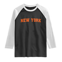 New York Raglan Shirt Vintage Varsity Sports Throwback Design