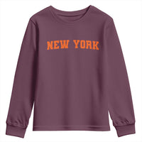 New York Youth Sweatshirt Vintage Varsity Sports Throwback Design