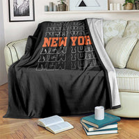Vintage New York Throw Blanket Name Retro Design