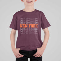 Vintage New York T Shirt For Kid Name Retro Design