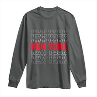 New York Vintage Long Sleeve Shirt State Pride Classic Throwback Design