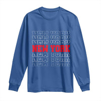 New York Vintage Long Sleeve Shirt State Pride Classic Throwback Design